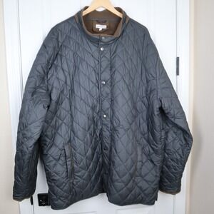 Peter Millar Suffolk Quilted Puffer Jacket Mens 4XT Full Zip Blue Travel Outdoor